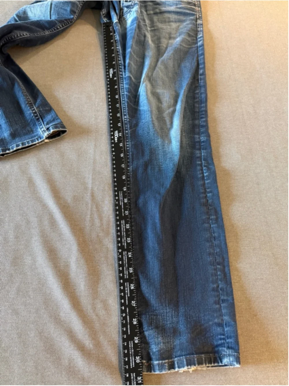 Jack & Jones men's slim fit jeans blue stone wash button fly 31x32 - Picture 3 of 13